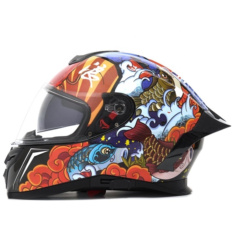 CQHZJ Wholesale 3C Certification Electric Motorcycle Helmet Male And Female Large Tail Wing Dual Mirrors