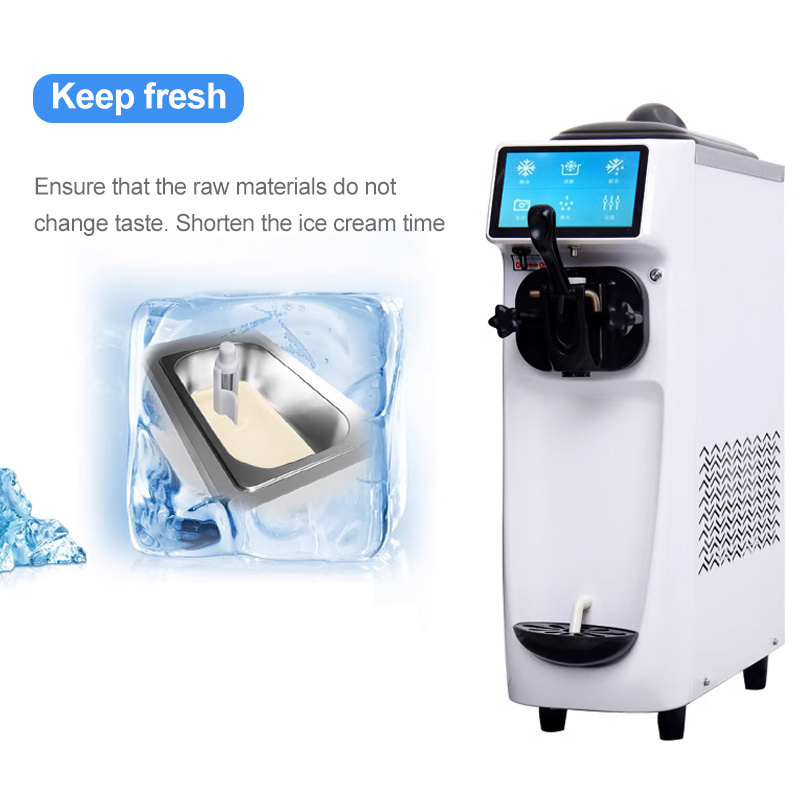 Hot Sale Stainless Steel Floor Standing Commercial Ice Cream Machine for Frozen Yogurt and Soft Serve Ice Cream Maker