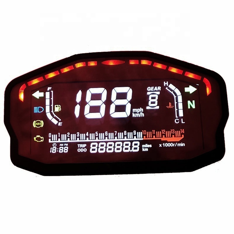 CQJB Hot sale Motorcycle parts Color Screen LCD Speed Water Temperature Oil Meter