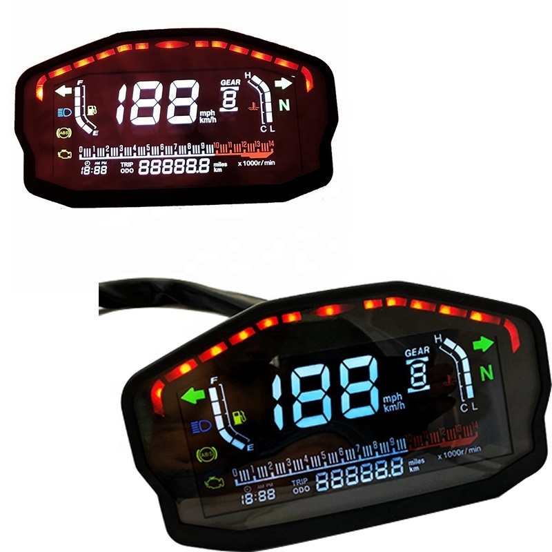 CQJB Hot sale Motorcycle parts Color Screen LCD Speed Water Temperature Oil Meter