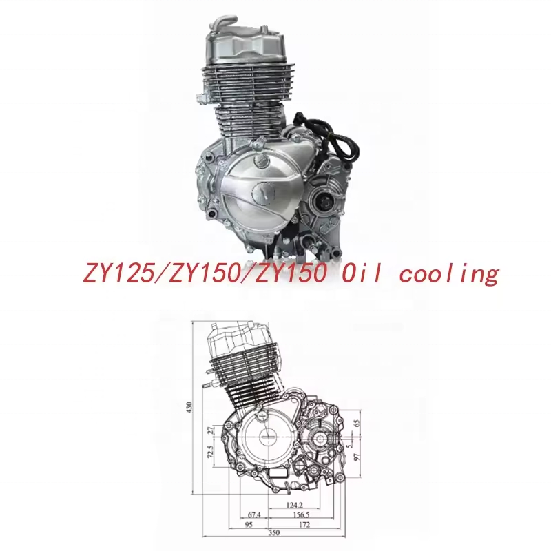 CQJB High Quality Motorcycle Engine ZY125/ZY150CC Air Cooled ZY150CC Water Cooled ZY150CC Oil Cooled Motorcycle Engine Assembly