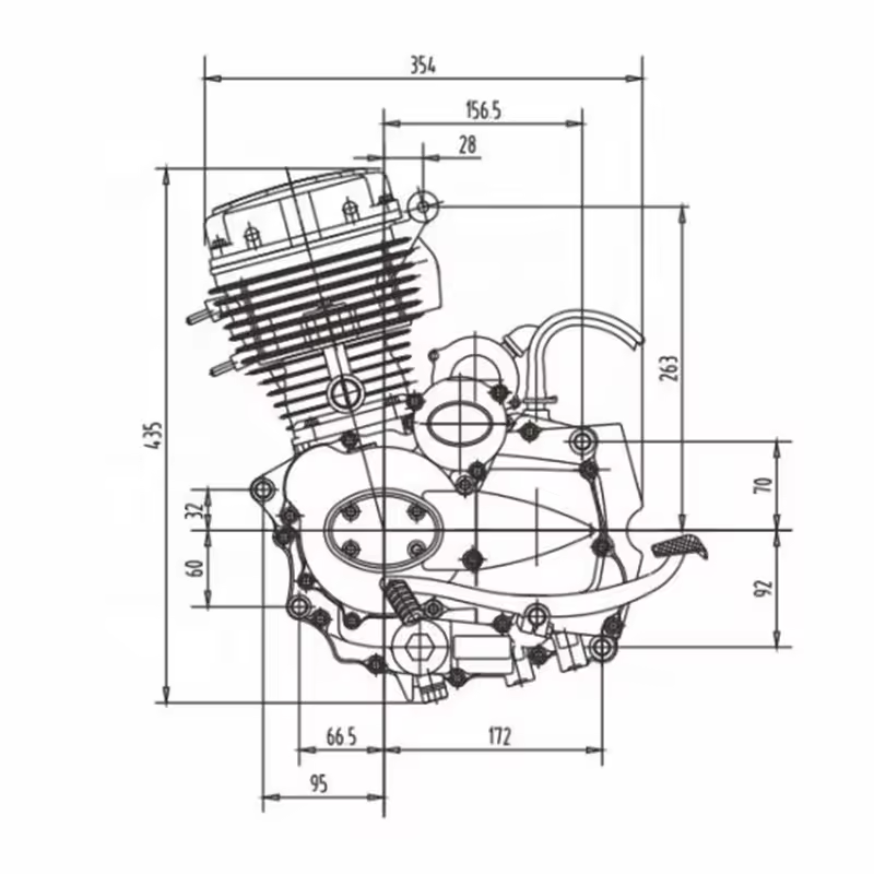 CQJB High Quality Motorcycle Engine 150CC 175CC 200CC Lifan Air Cooled Motorcycle Engine Assembly