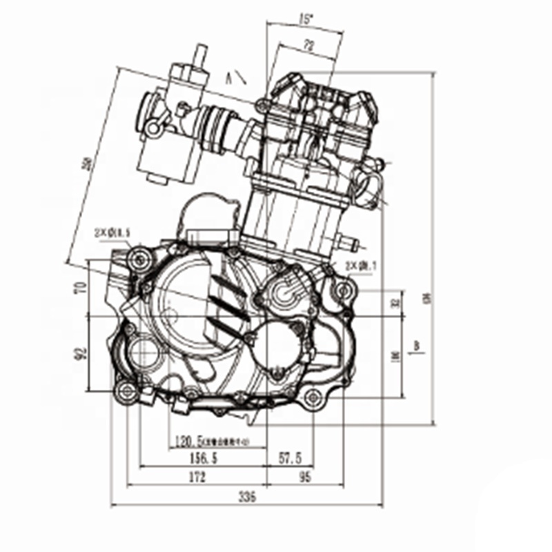 CQJB High Quality Motorcycle Engine CBS250 CBS300 Motorcycle Engine Assembly