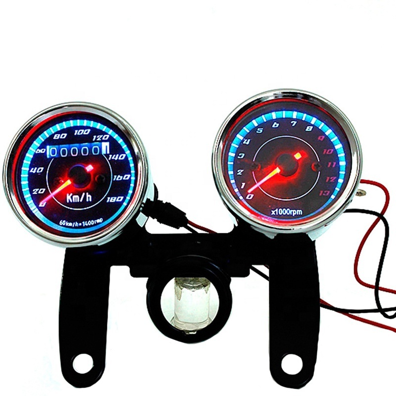 CQJB High Quality 12V Speed Meter Motorcycle 90MM CD70 Motorcycle Meter