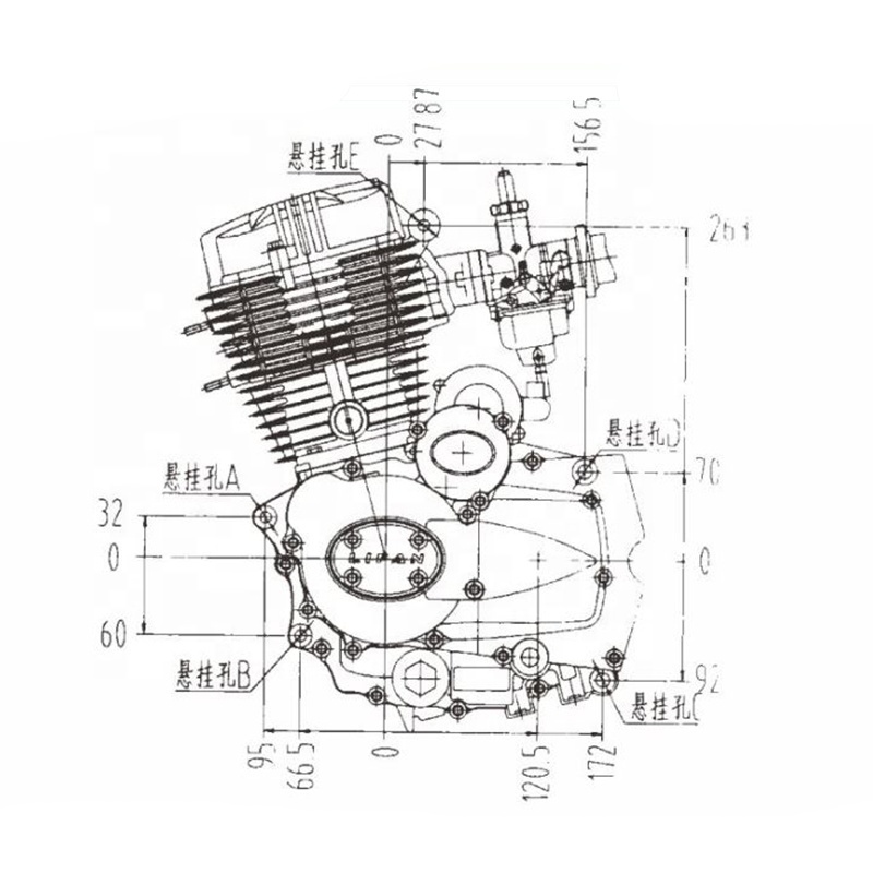 CQJB High Quality Motorcycle Engine 110CC 150CC 175CC 200CC Air Cooled Motorcycle Engine Assembly