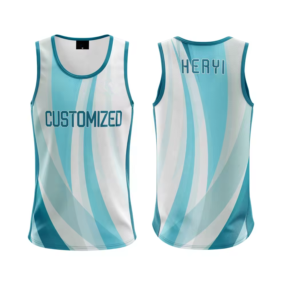 custom sublimated mesh Sports Tank Tops for men Basketball singlets quick dry kids Soccer Volleyball vest