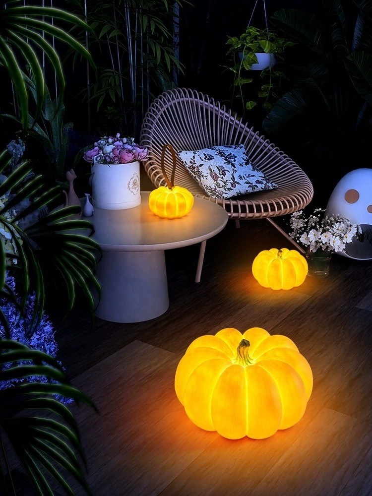 Cross-border pumpkin floor lamp Landscape garden outdoor waterproof garden light Solar hanging portable atmosphere lamps