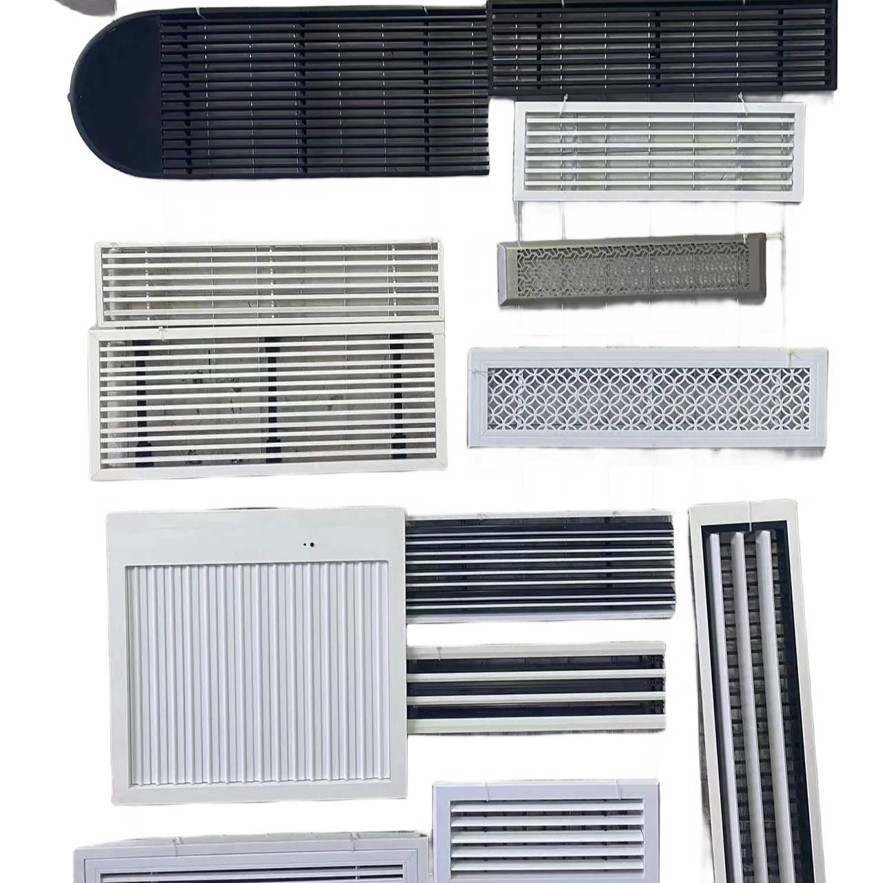 wall mounted aluminum double deflection supply exhaust air conditioner air vent grille with damper