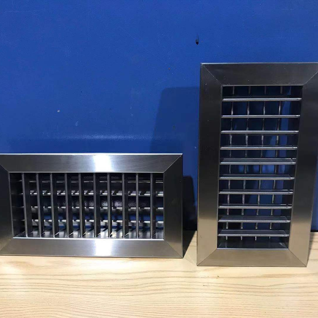 wall mounted aluminum double deflection supply exhaust air conditioner air vent grille with damper