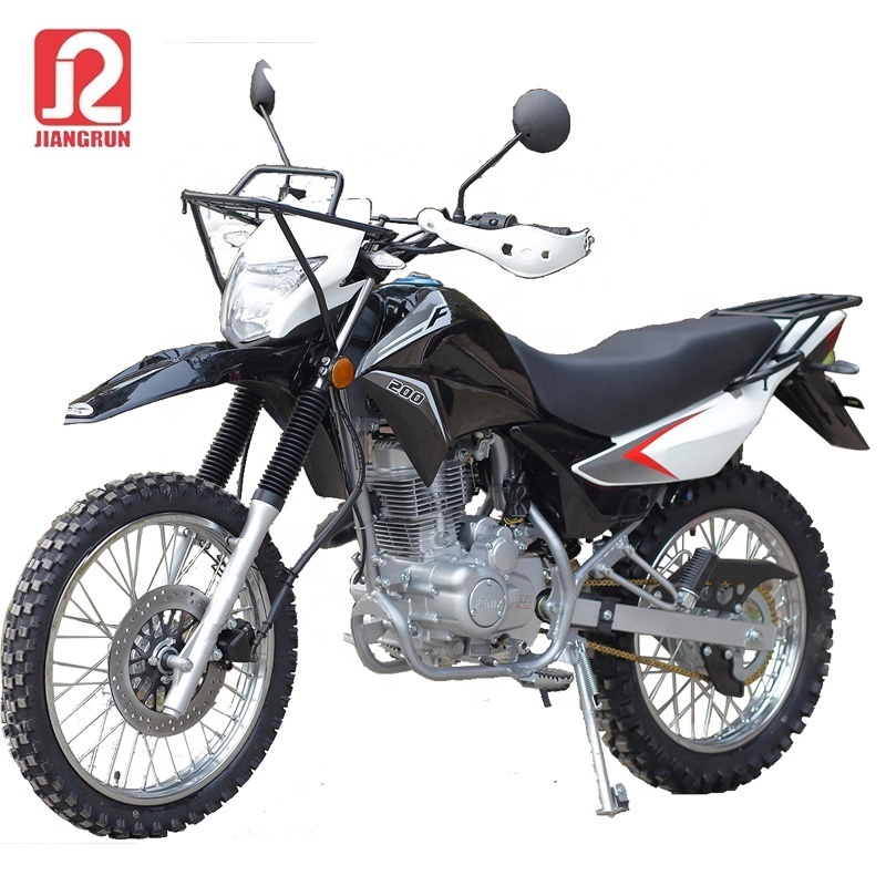 Factory sell motorcycles Jiangrun JR200GY-2A  gasoline engine motorcycle 200cc dirt bike with 12V battery