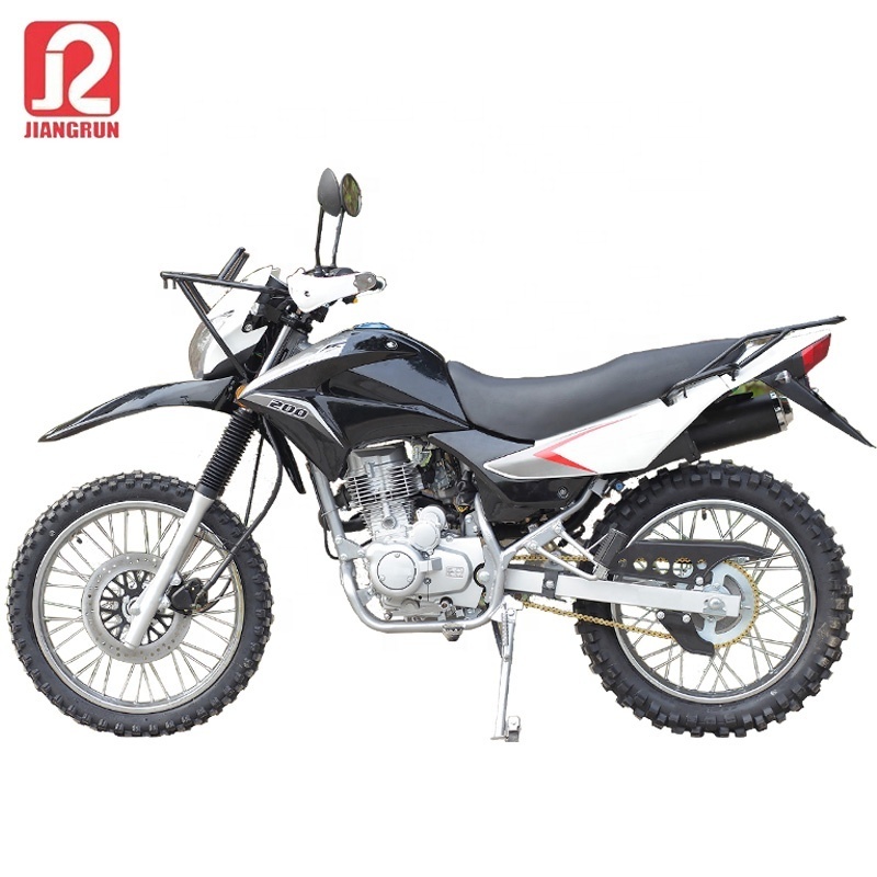 Factory sell motorcycles Jiangrun JR200GY-2A  gasoline engine motorcycle 200cc dirt bike with 12V battery