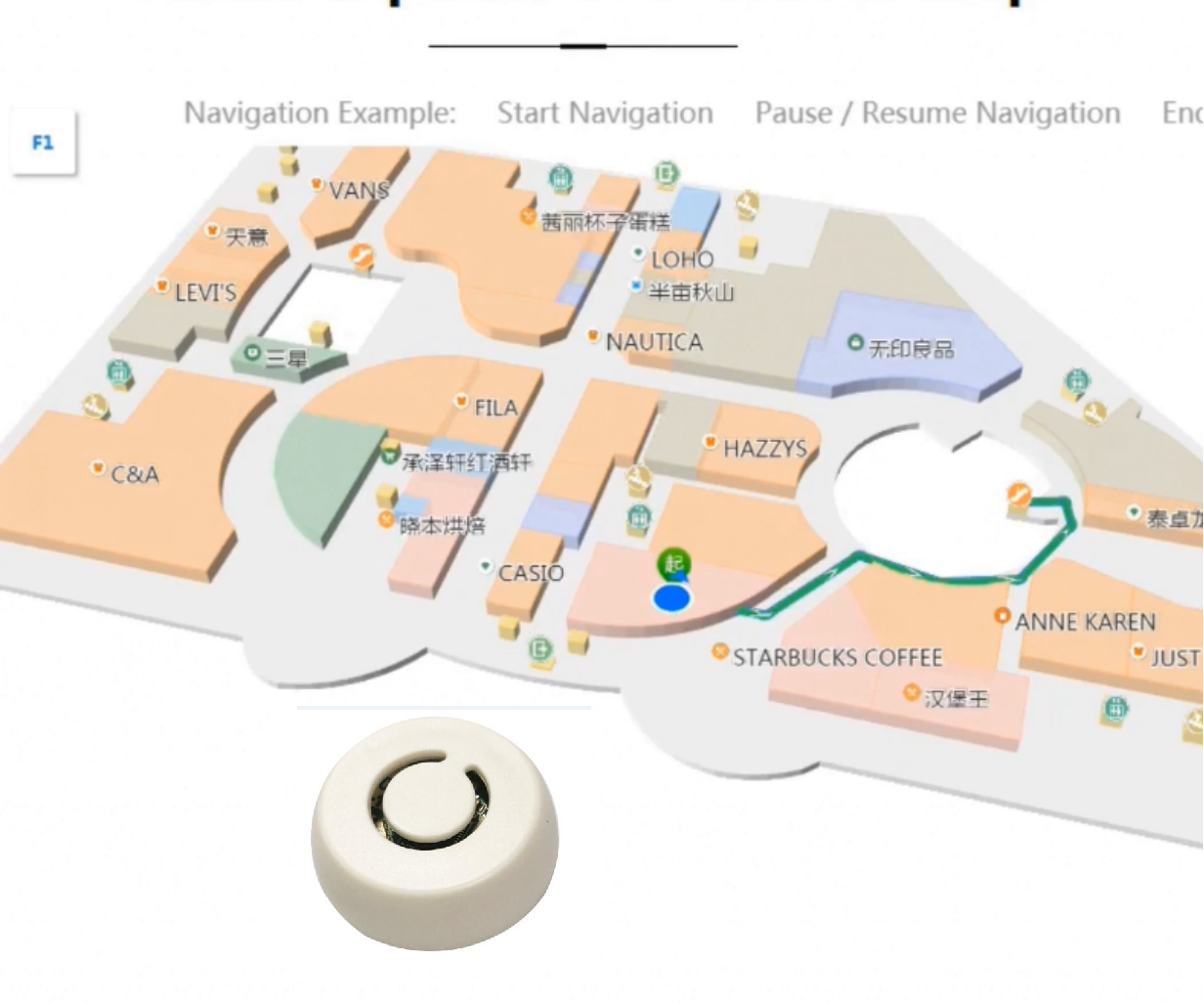 indoor positioning system IoT Bluetooth 5.0 Accelerometer Sensor Beacon for indoor location gateway