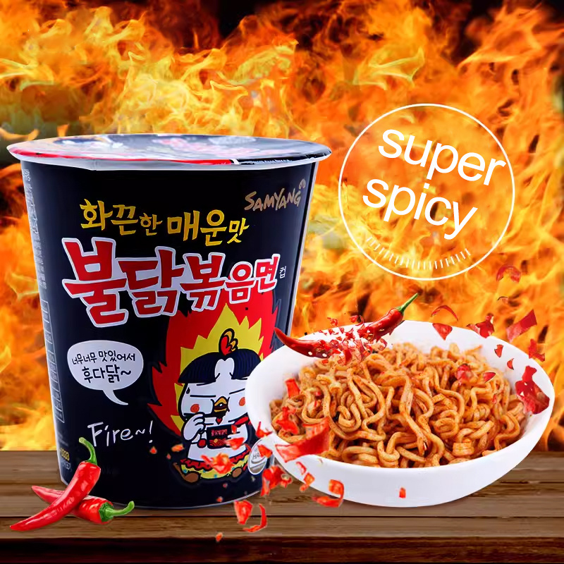 China Wholesale 2x Spicy Noodles Halal Korean Ramen Buldak Korean Spicy Instant Noodles