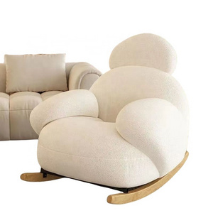 Net red cloth lazy sofa living room bedroom balcony home chaise longue white rocking chair