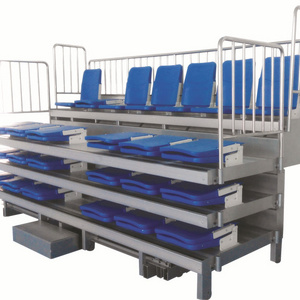 JUYI Manual or electrical telescopic grandstand system retractable seating with foldable chair JY-769