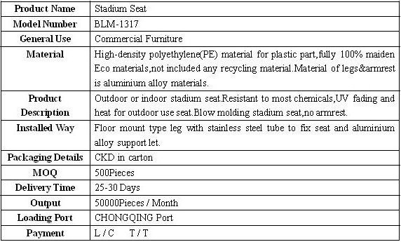 JUYI hot sale football stadium plastic bleacher seats for sale  BLM-1317