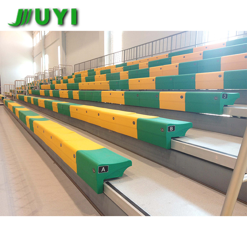 Indoor Gym Plastic Retractable Tribune Seating Telescopic Bleachers