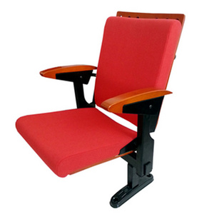 JY-780 telescopic seating system wooden armrest chair bleachers with chrome metal chair legs feet Telescopic bleachers