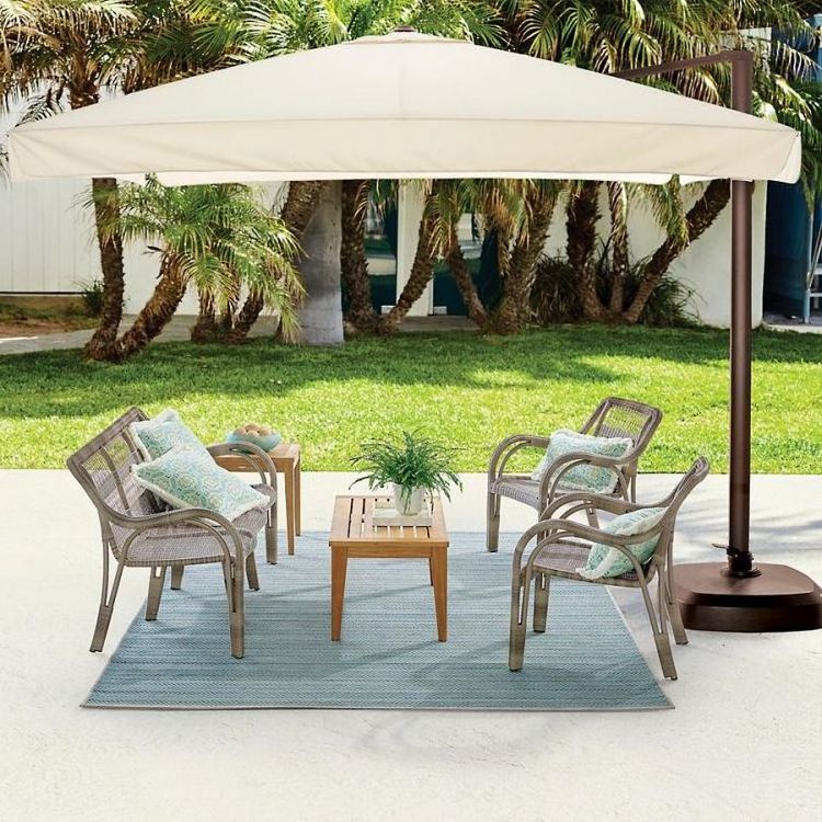 Outdoor Aluminum Hand Crank Side Stand Unilateral Umbrella Canopy Advertising Booth Umbrella Courtyard Beach Umbrella Terylene