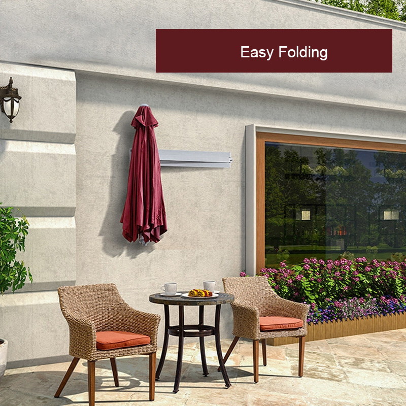 Outdoor folding sunshade hanging balcony wall umbrella indoor telescopic rotating sunshade hanging wall umbrella