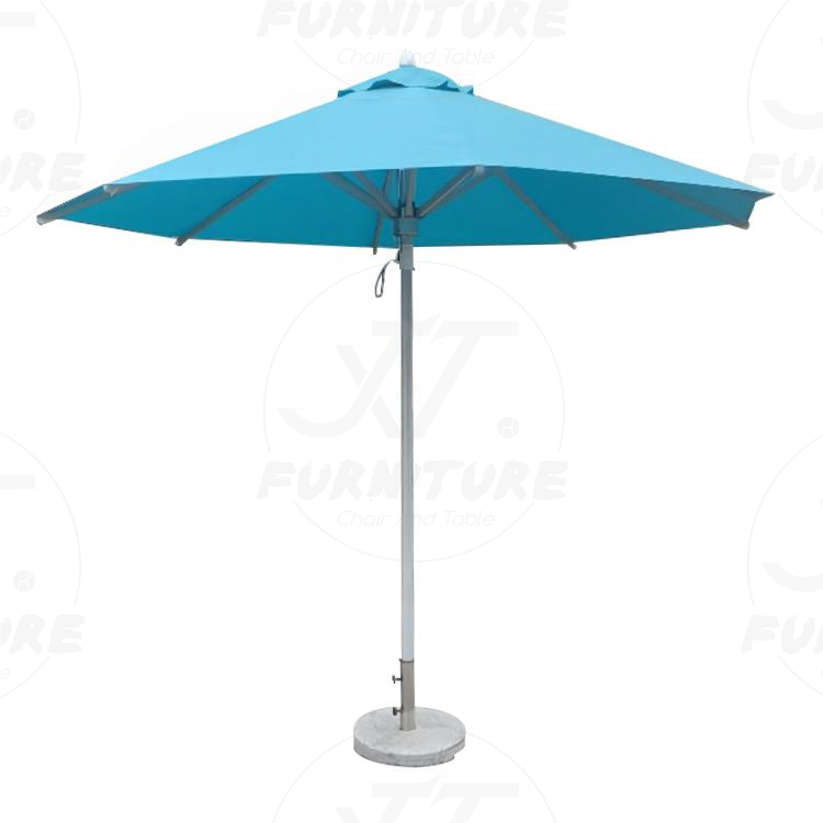 2022 New Luxury Custom Commercial Garden Patio Parasol Aluminum Resort Outdoor Sun Beer Beach Umbrella For Advertising