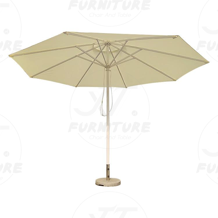 Double Layer Aluminium Outdoor Patio Logo Customized Umbrella Parasol With Crank Beach Umbrella