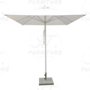 Double Layer Aluminium Outdoor Patio Logo Customized Umbrella Parasol With Crank Beach Umbrella