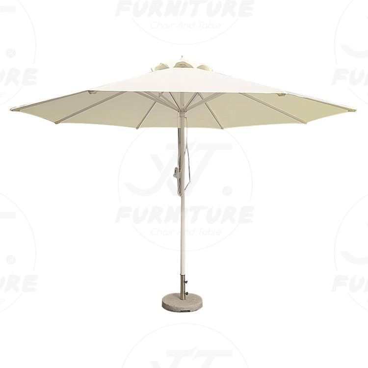 Double Layer Aluminium Outdoor Patio Logo Customized Umbrella Parasol With Crank Beach Umbrella