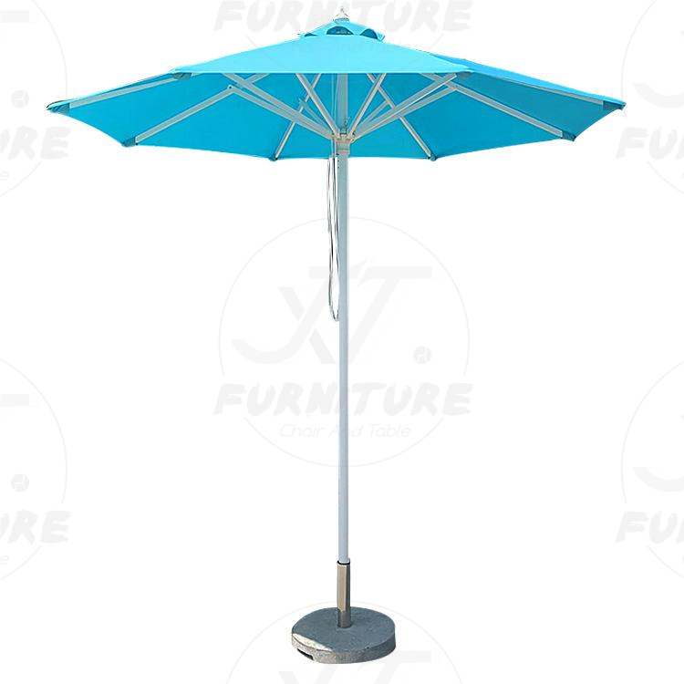 Double Layer Aluminium Outdoor Patio Logo Customized Umbrella Parasol With Crank Beach Umbrella