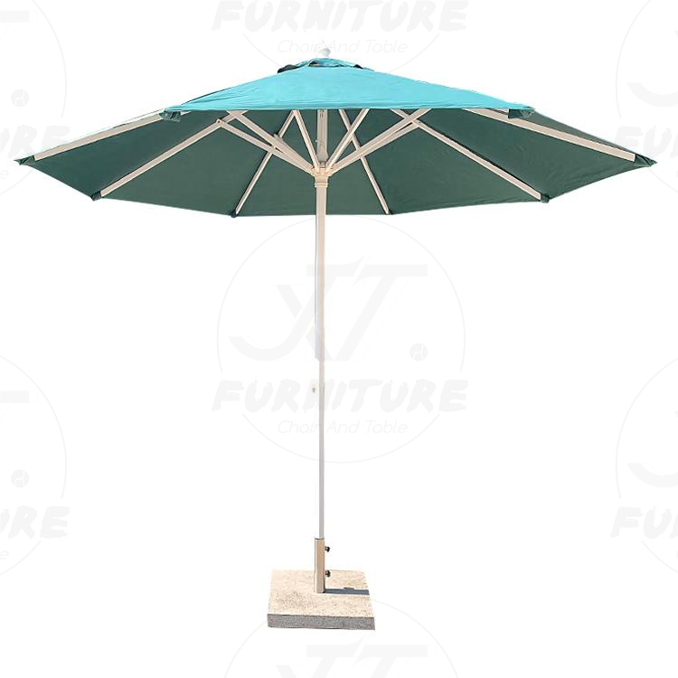 New Design Customized Waterproof Aluminum Frame Patio Outdoor Rain Parasol Beach Umbrella Half Umbrella