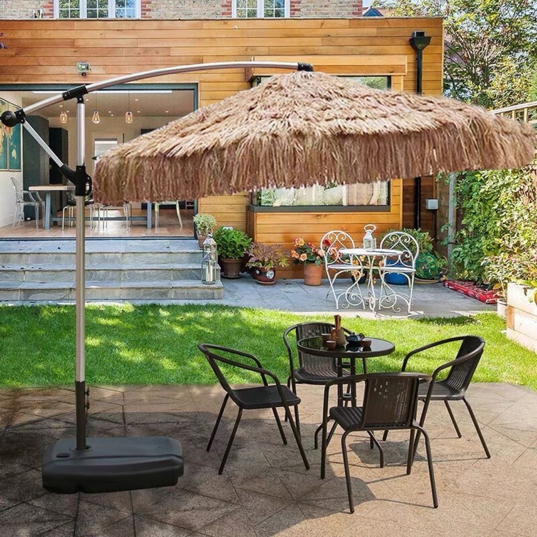 outdoor courtyard thatched umbrella simulation straw outdoor homestay stall garden banana umbrella