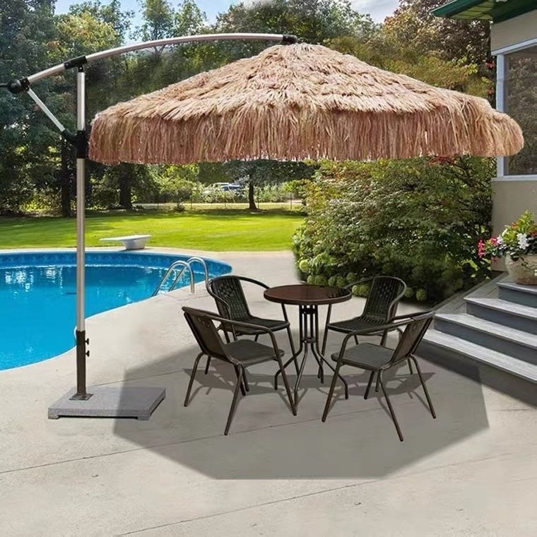 outdoor courtyard thatched umbrella simulation straw outdoor homestay stall garden banana umbrella