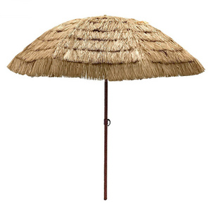 outdoor leisure sunshade advertising sunny beach courtyard UV protection straw umbrella