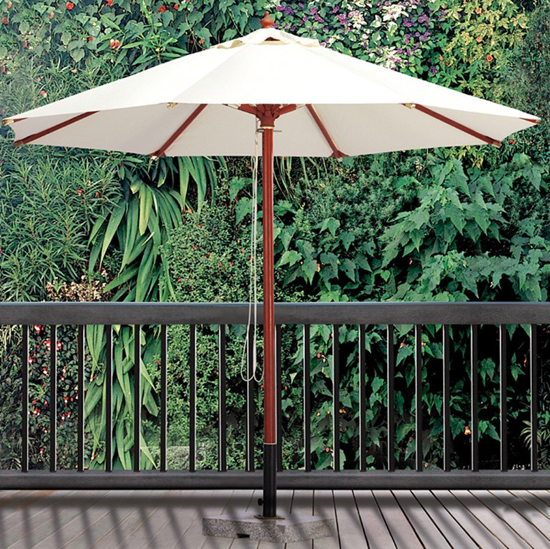 Outdoor solid wood central pole umbrella square courtyard garden open-air outdoor four-square sun beach large umbrella