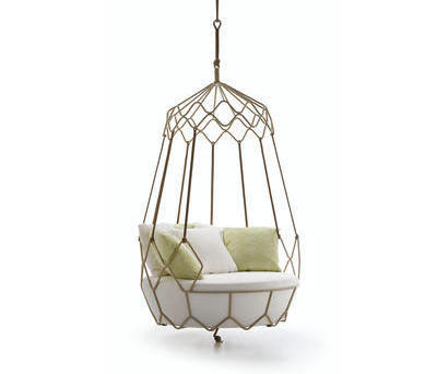 Outdoor swing patio sling chair home balcony garden cradle single creative bird's nest hanging basket chair