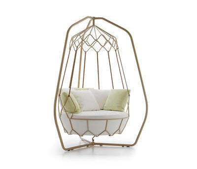 Outdoor swing patio sling chair home balcony garden cradle single creative bird's nest hanging basket chair