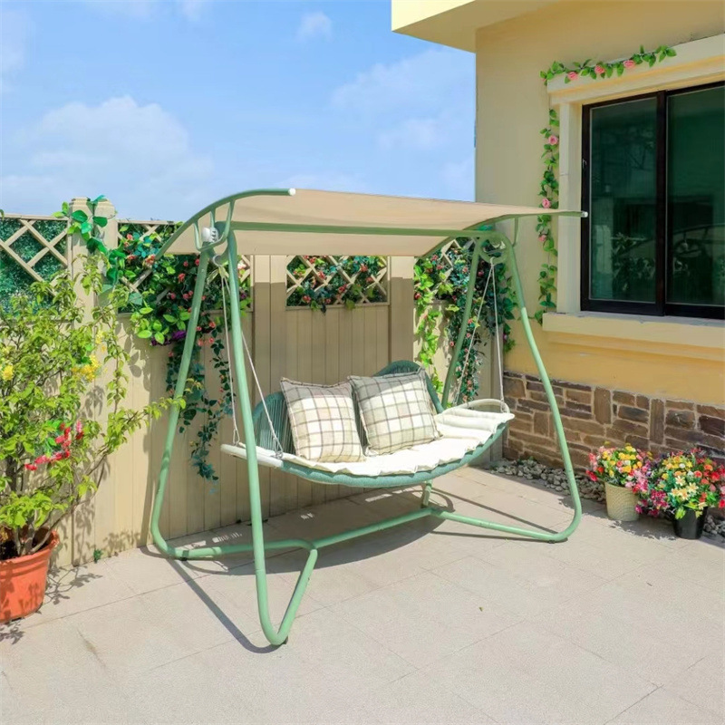 Swing courtyard sling chairs outdoor double hammocks indoor small courtyard balcony garden rattan swing chairs