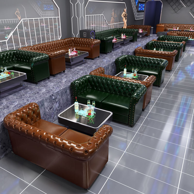 Customized Interior Bar restaurant booth design solutions Ancient Nigh club table chairs sofas