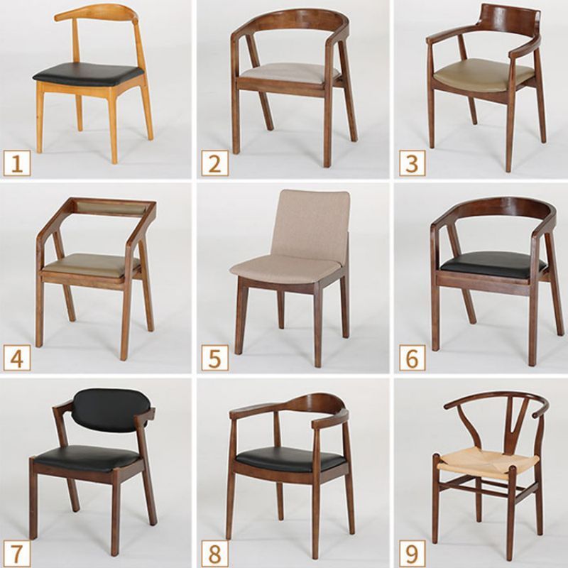 Modern simple household solid wood dining chair restaurant casual commercial office negotiation conference chair