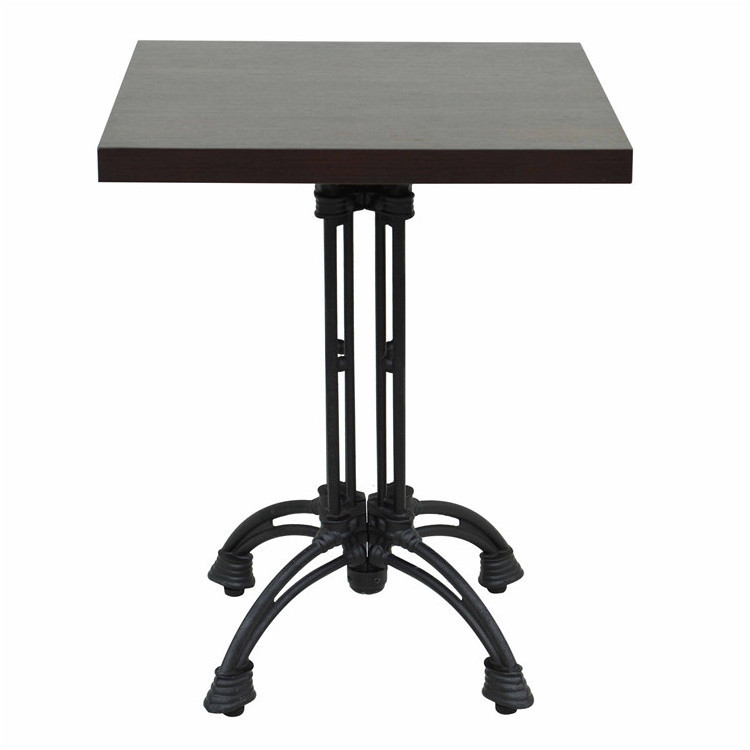 Metal Base Restaurant Table Black Red White Antique Wood top with Cast iron leg table furniture