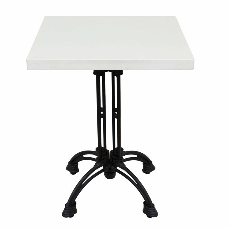 Metal Base Restaurant Table Black Red White Antique Wood top with Cast iron leg table furniture