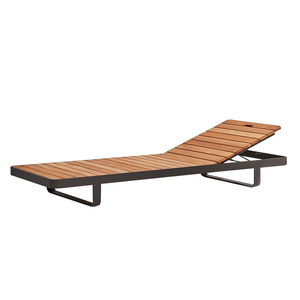 outdoor teak reclining bed patio rattan swimming pool beach chair balcony furniture