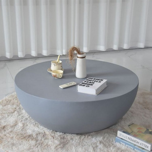 Hot Selling High Quality Simple Design Cement Primary Color Table Round Grc Tea Coffee Tables