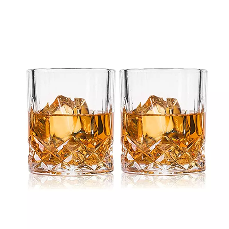 8 Oz/10 Oz/11 Oz Unbreakable Heavy Base Affordable  Engraved Glass Cups Whiskey For Bar & Wine