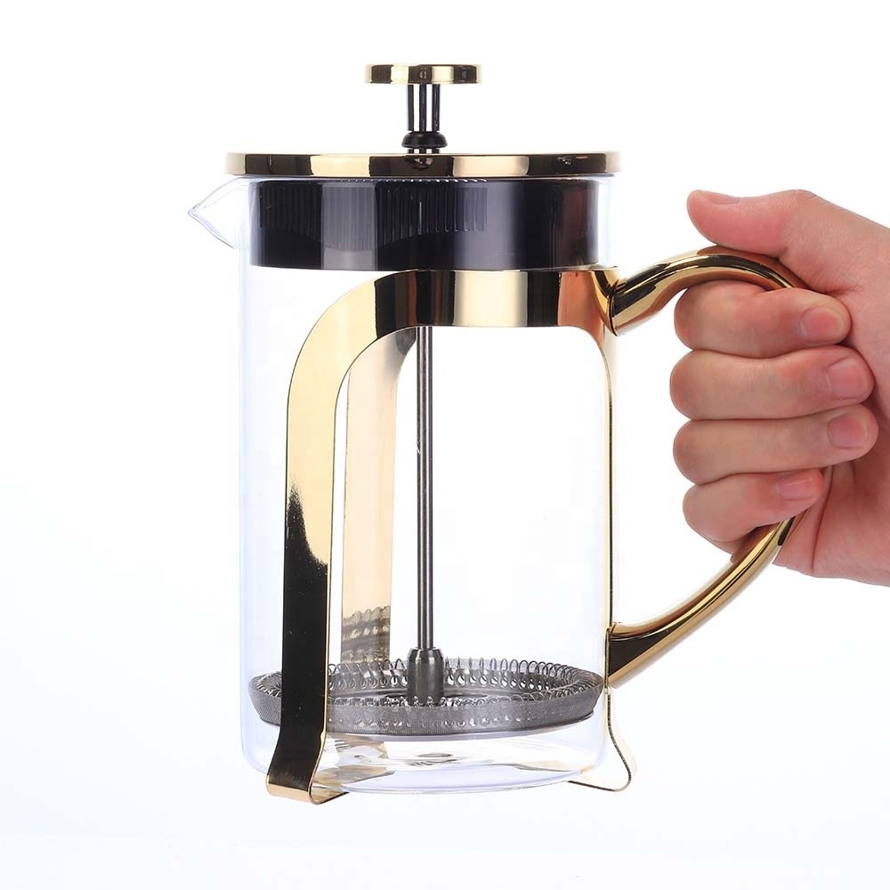 Coffee & Tea Sets 1000ML 34 oz 8 Cup French Press Coffee and tea maker Glass French Press Coffee Maker Cup