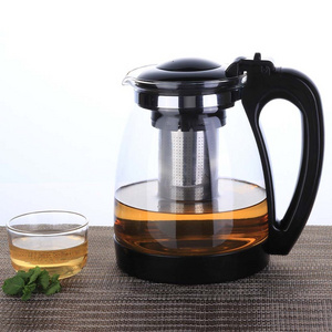 Chinese factory new design glass teapot glass tea kettle with tea infuser