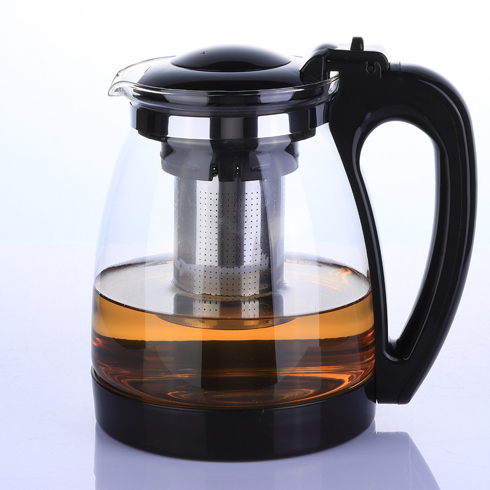 Chinese factory new design glass teapot glass tea kettle with tea infuser