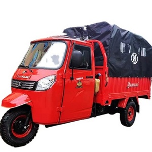 China closed cabin motor tricycle cargo delivery truck 3 wheel trike gasoline powered motorcycle voiture 3 roues