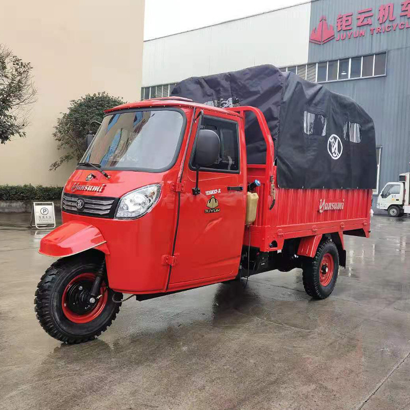 OEM ODM heavy load 250cc electric closed cargo tricycle 3 wheel motorcycle trike delivery cargo truck with cabin