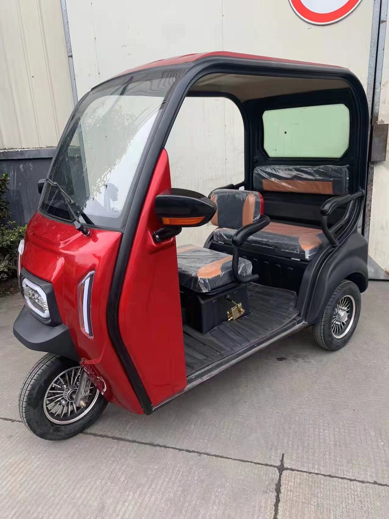 EEC COC Passenger Electric Tricycle Motorcycle Trike 1200W 60V Rickshaw Fully Enclosed Mobility electric scooters  with cabin